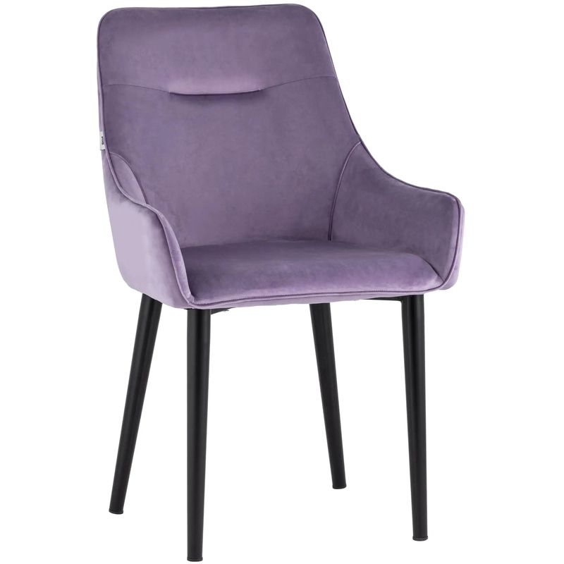 Стул Joan Chair Сиреневый Велюр Сиреневый Черный Стул Joan Chair Сиреневый Велюр Сиреневый Черный в Саратове | Loft Concept