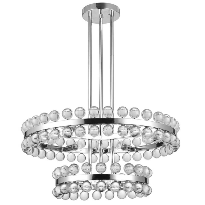 Sacramento Transparent Balls Two Circle Chandelier  Хром Прозрачный в Саратове | Loft Concept 