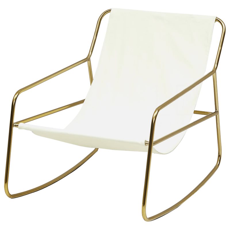 Кресло-качалка Etienne Chair Белый Золотой Кресло-качалка Etienne Chair Белый Золотой в Саратове | Loft Concept