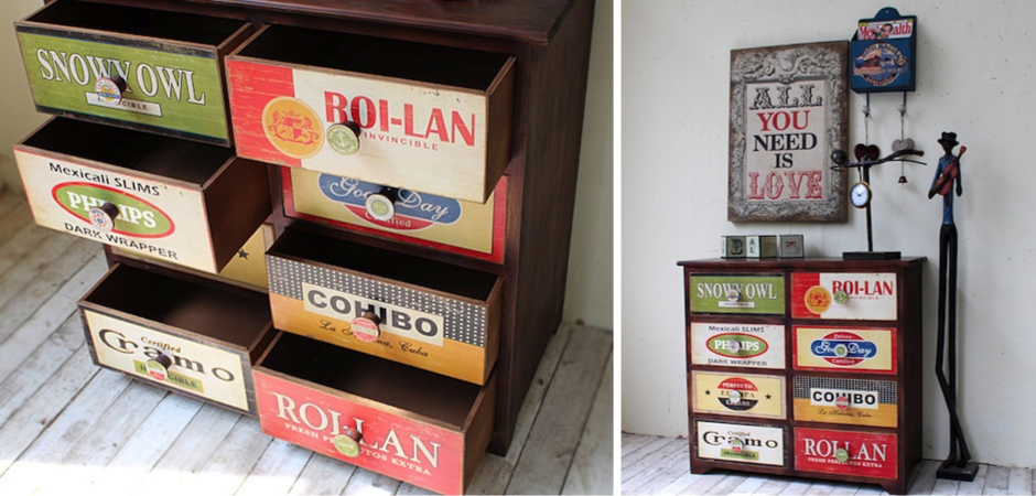 Комод в винтажном стиле с цветными ящиками Hurbor Loft Vintage Комод в винтажном стиле с цветными ящиками Hurbor Loft Vintage - Loft-Concept в Саратове