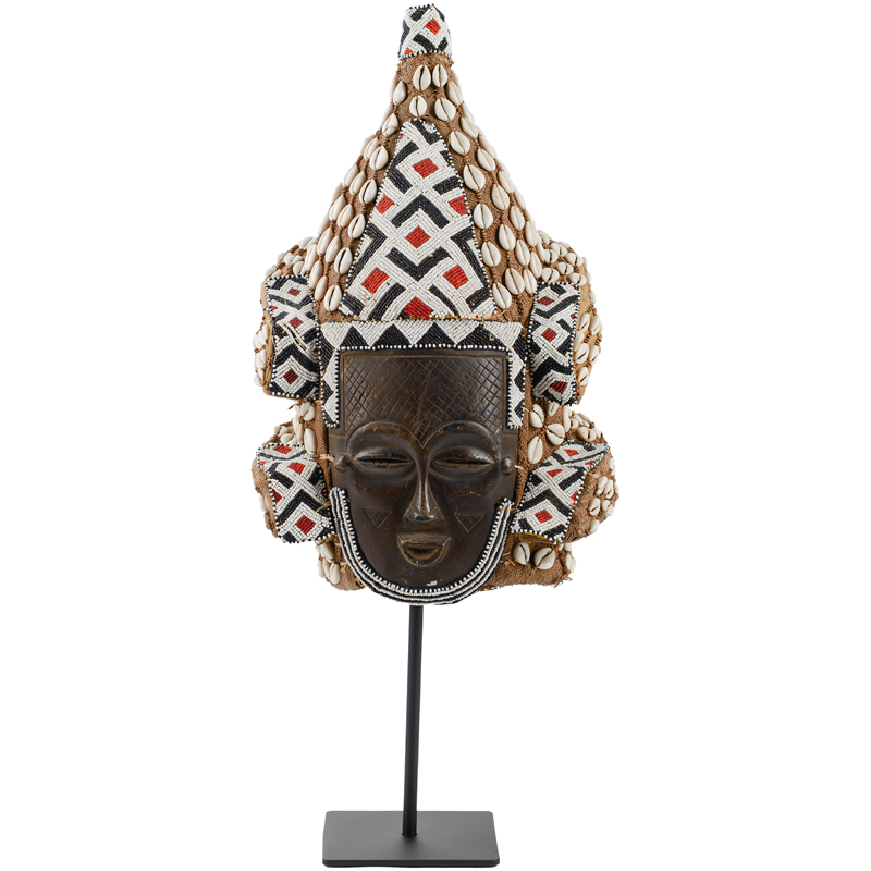 Маска African Mask with Sophisticated headgear Коричневый Мульти Черный в Саратове | Loft Concept 