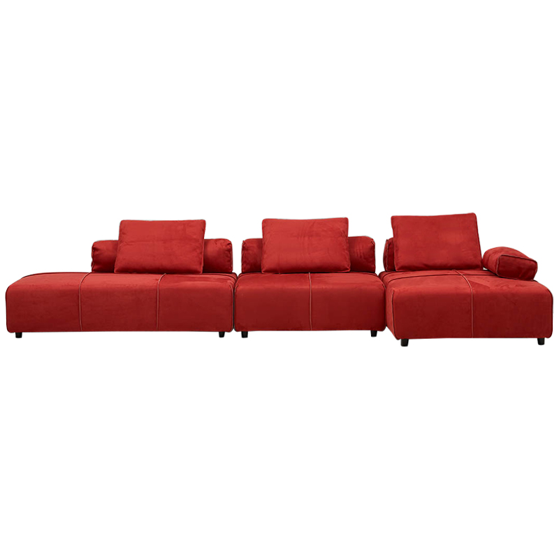 Угловой диван Quinn Red Sofa Красный в Саратове | Loft Concept 