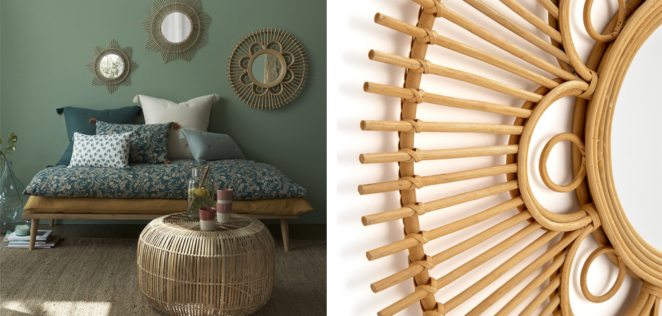 Зеркало Mirror Rattan Round D90 Зеркало Mirror Rattan Round D90 - Loft-Concept в Саратове