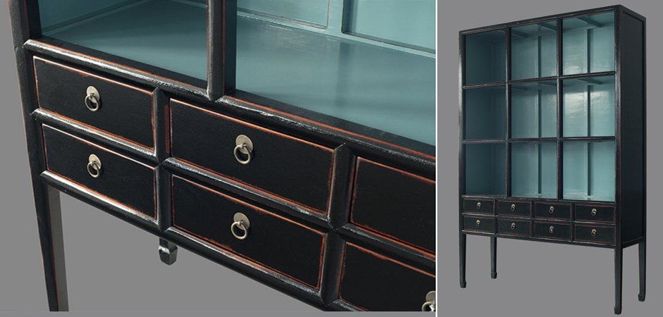 Стеллаж Сhinoise black and blue Стеллаж Сhinoise black and blue - Loft-Concept в Саратове