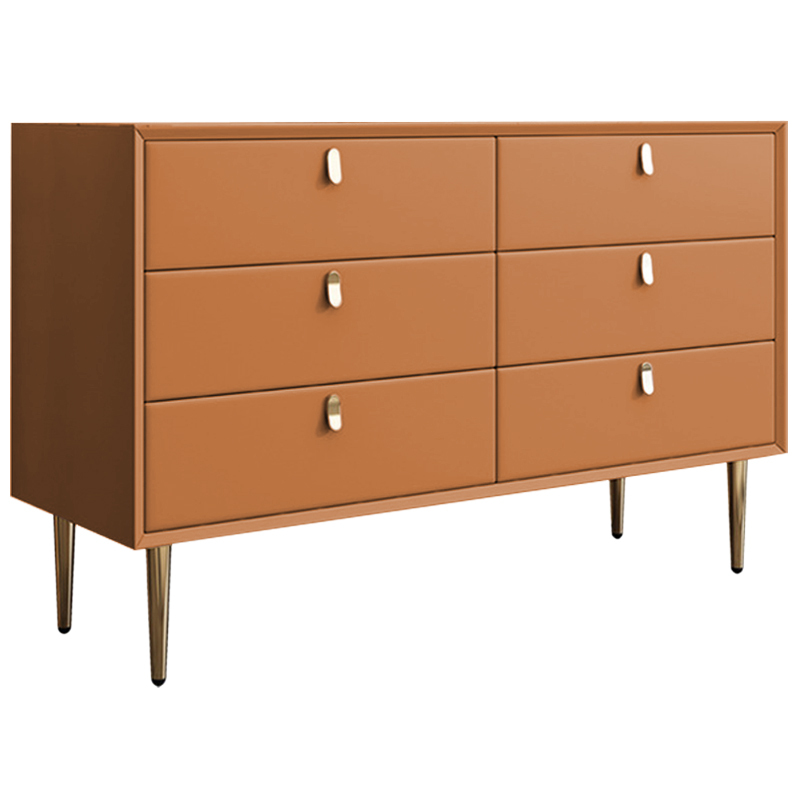 Комод Olson Leather Chest of Drawers 120 Оранжевый Синий Бежевый Серый Светло-серый Розовый Белый в Саратове | Loft Concept 