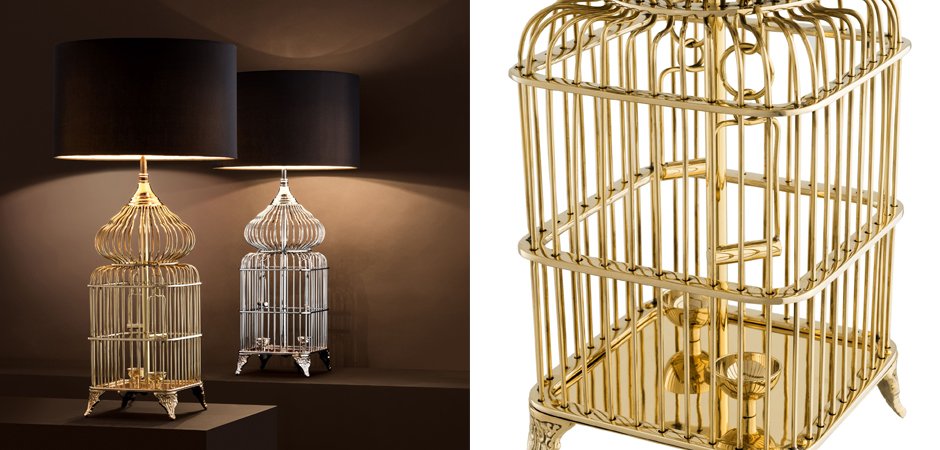 Настольная лампа Eichholtz Table Lamp La Cage Brass - Loft-Concept в Саратове