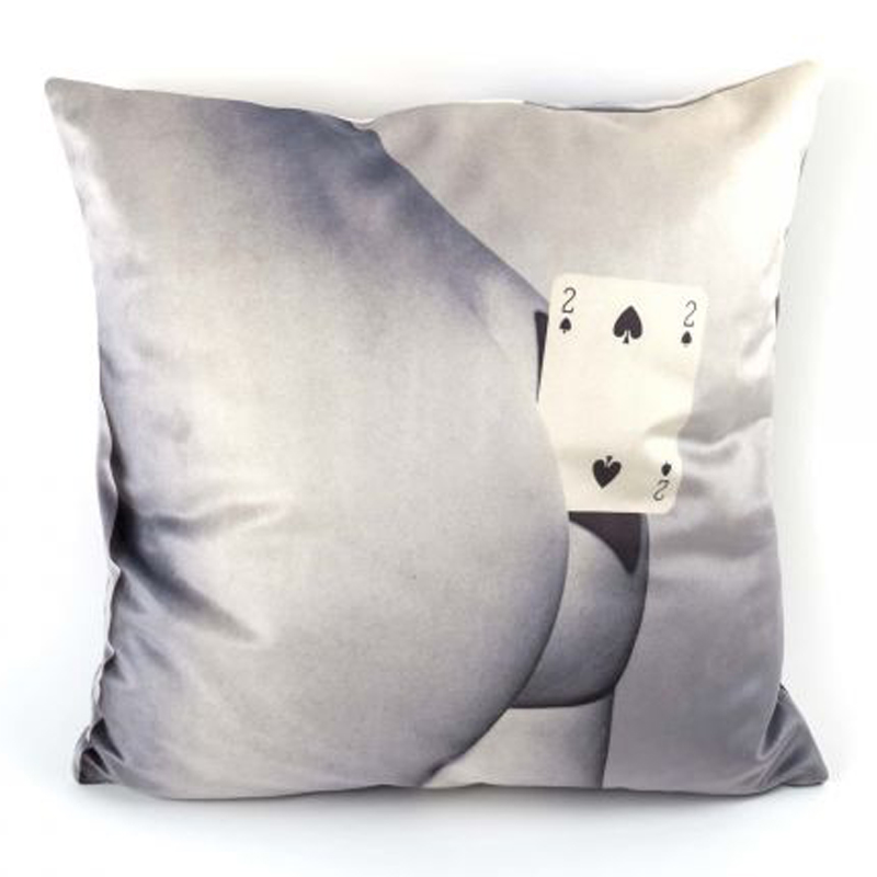 Подушка Seletti Cushion Two of spades Мульти в Саратове | Loft Concept 