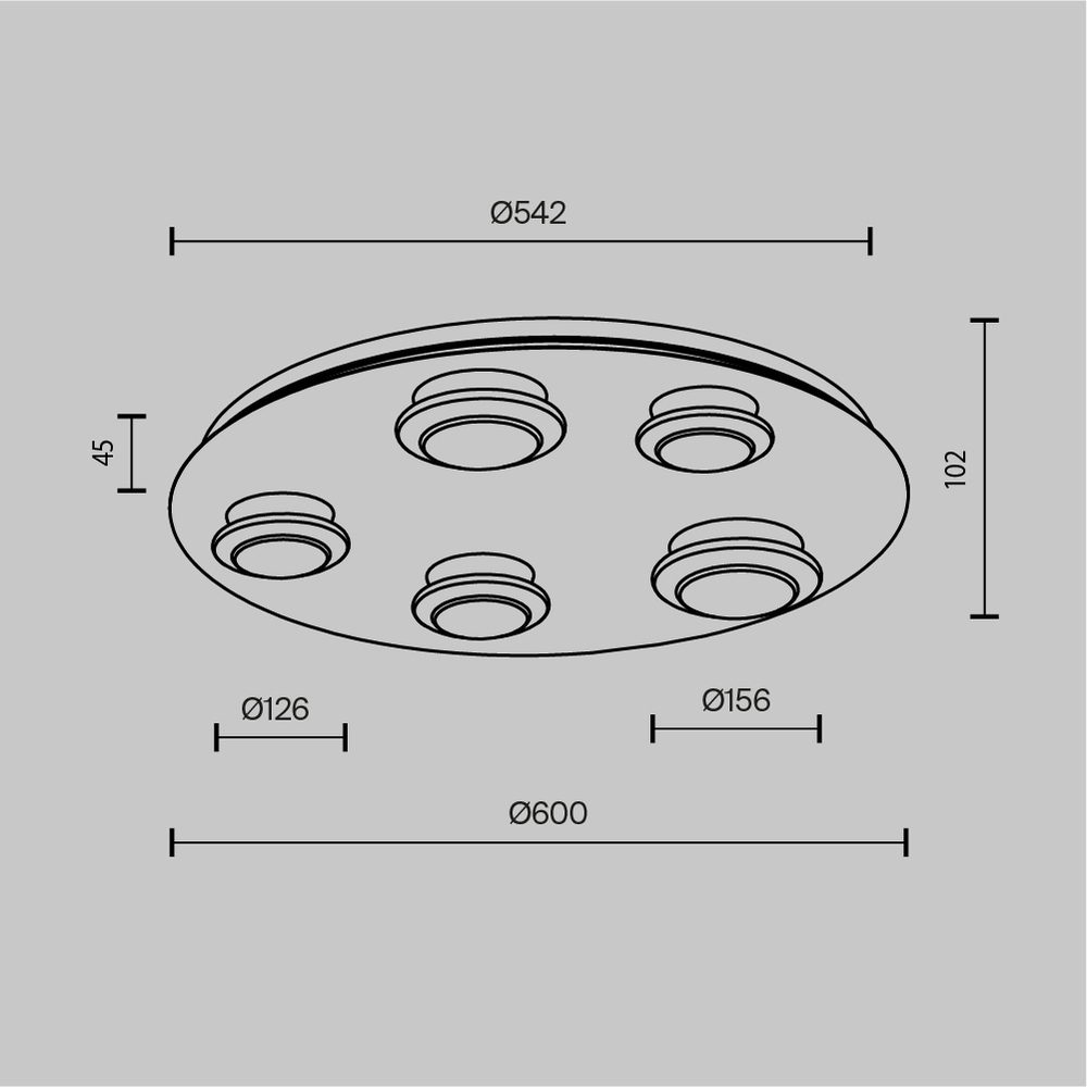Потолочный светильник Pharao 3000К 56Вт в Саратове
