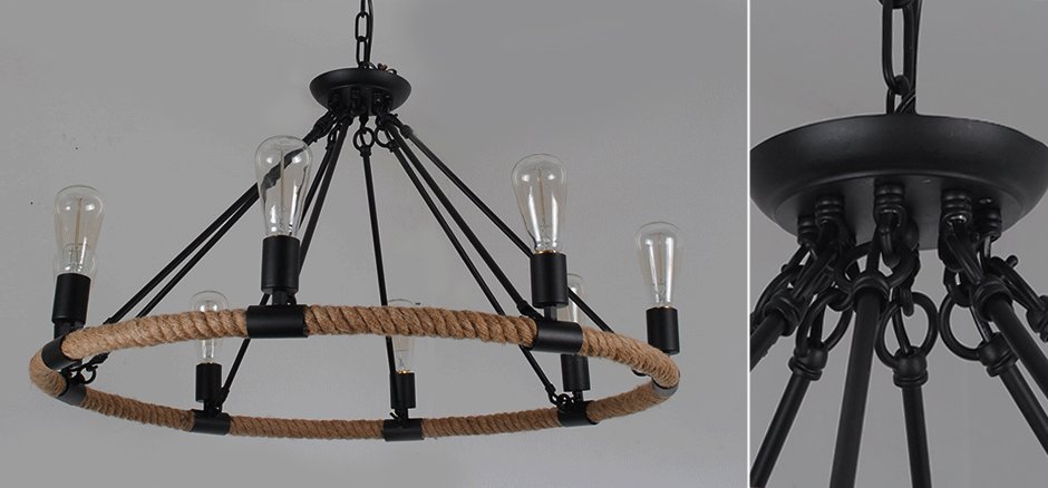 Люстра Round Tube Loft Rope Light Люстра Round Tube Loft Rope Light - Loft-Concept в Саратове