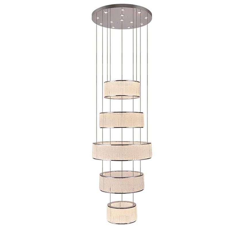 Люстра Crystal Shine Naomi 5 rings Chandelier Хром Прозрачный (Transparent) в Саратове | Loft Concept 