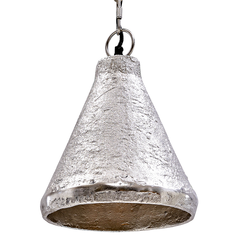 Подвесной светильник Rough Silver Pendant Серебряный в Саратове | Loft Concept 