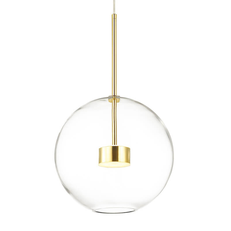 Подвесной светильник Transparent Bubble Pendant Gold One Глянцевое золото Прозрачный в Саратове | Loft Concept 