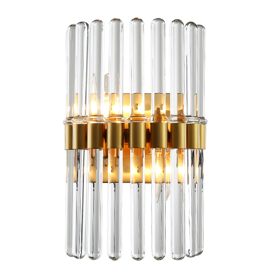 Бра Glass Tubes Sconces Прозрачный Золотой в Саратове | Loft Concept 