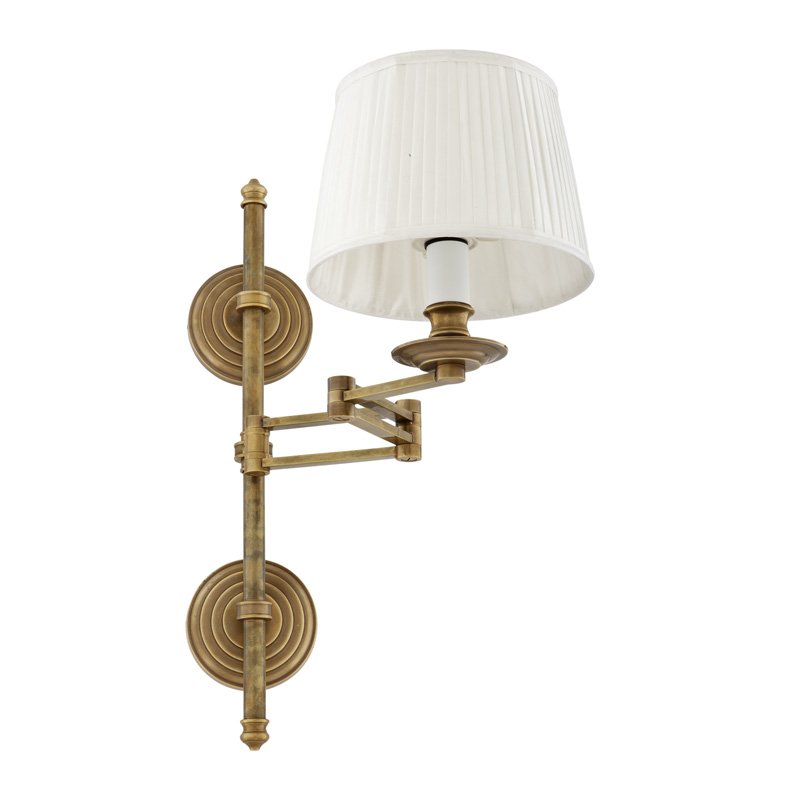 Бра Wall Lamp Favonius Brass Латунь Белый в Саратове | Loft Concept 