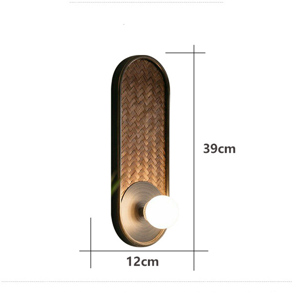 Бра с декором из плетеного бамбука Wicker Oval Lamp Бра с декором из плетеного бамбука Wicker Oval Lamp в Саратове