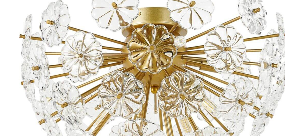 Потолочный Светильник Glass Flowers Sputnik Ceiling Потолочный Светильник Glass Flowers Sputnik Ceiling - Loft-Concept в Саратове