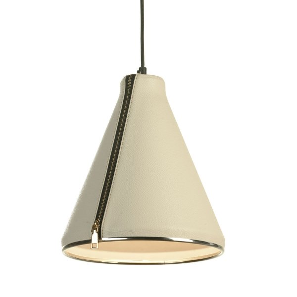 Подвесной светильник Leather Cone Beige Pendant  в Саратове | Loft Concept 