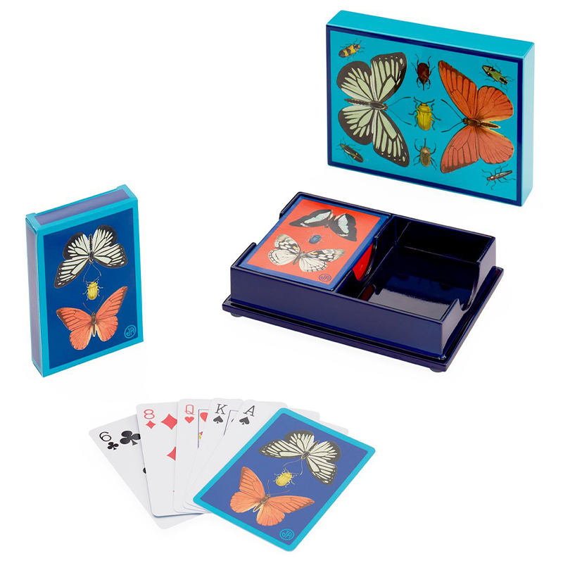 Игральные карты BOTANIST LACQUER CARD SET Jonathan Adler Синий Голубой Мульти Игральные карты BOTANIST LACQUER CARD SET Jonathan Adler Синий Голубой Мульти в Саратове | Loft Concept