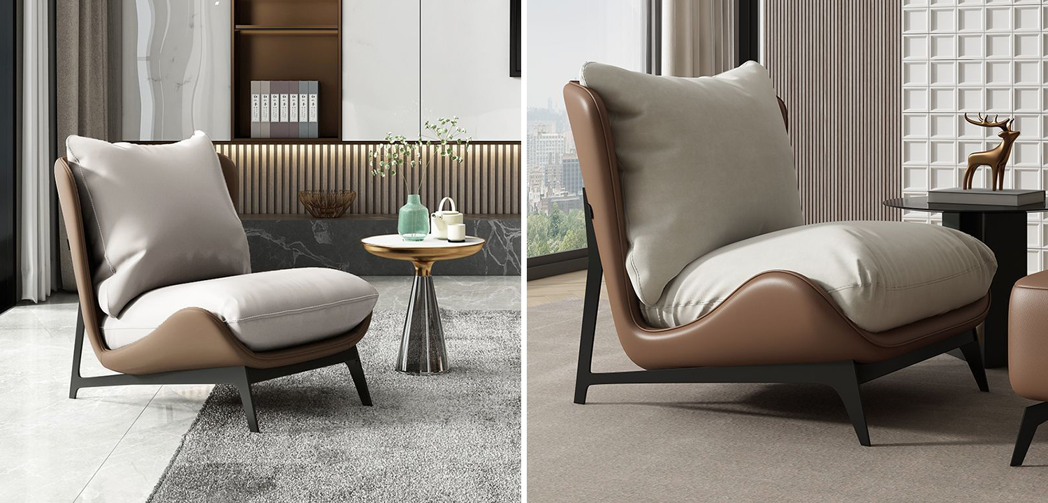 Кресло Maxwell White Textile Leather Armchair - фото