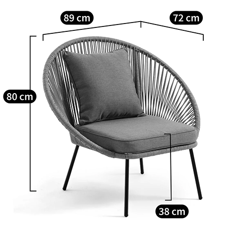 Садовое кресло Аcapulco Grey Chair в Саратове