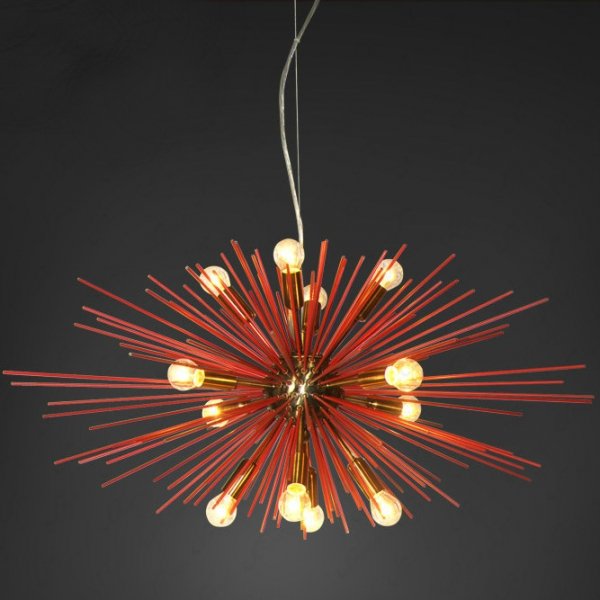 Люстра ASTRA Chandelier Sputnik Red and Brass  в Саратове | Loft Concept 