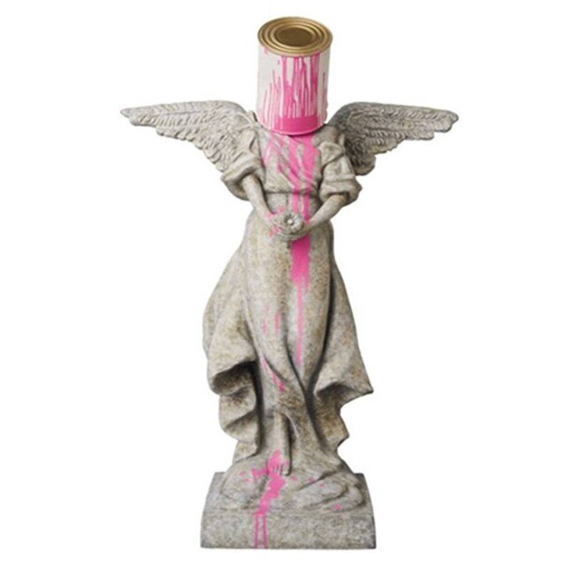 Статуэтка Banksy Rosa Engel Statue Серый Розовый в Саратове | Loft Concept 