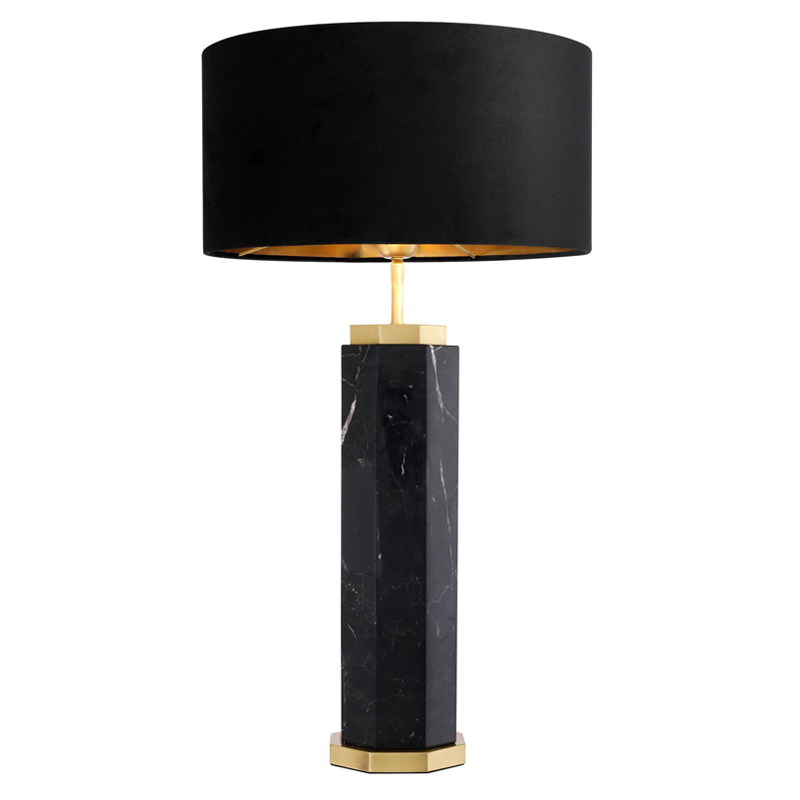 Настольная лампа Eichholtz Table Lamp Newman Black Латунь Античная полированная Черный в Саратове | Loft Concept 