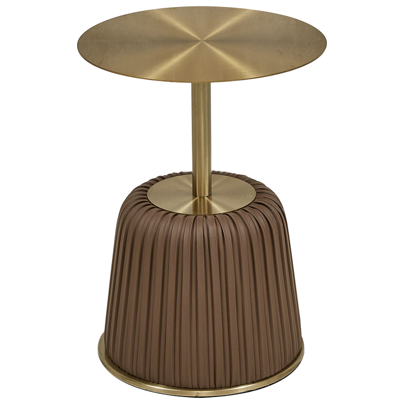 Приставной стол Orlaith Brown Gold Side Table Золотой Коричневый в Саратове | Loft Concept 