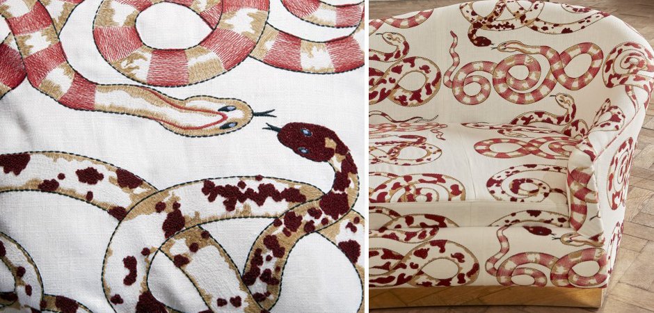 Диван KELLY SOFA Venimeuses Snake Embroidery Диван KELLY SOFA Venimeuses Snake Embroidery - Loft-Concept в Саратове