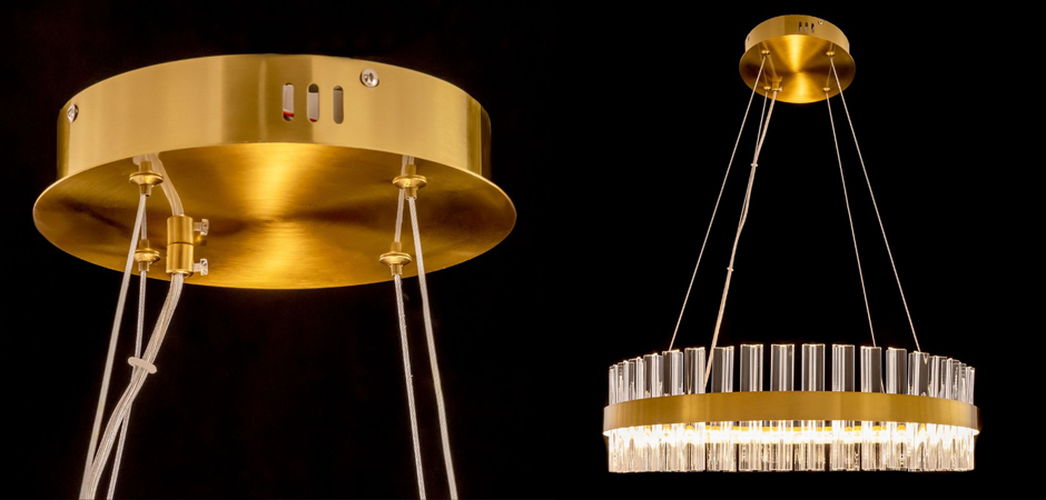Круглая Люстра Кольцо Хрусталь диаметр 60 см RING Saturno Not Baroncelli Brass Круглая Люстра Кольцо Хрусталь диаметр 60 см RING Saturno Not Baroncelli Brass - Loft-Concept в Саратове