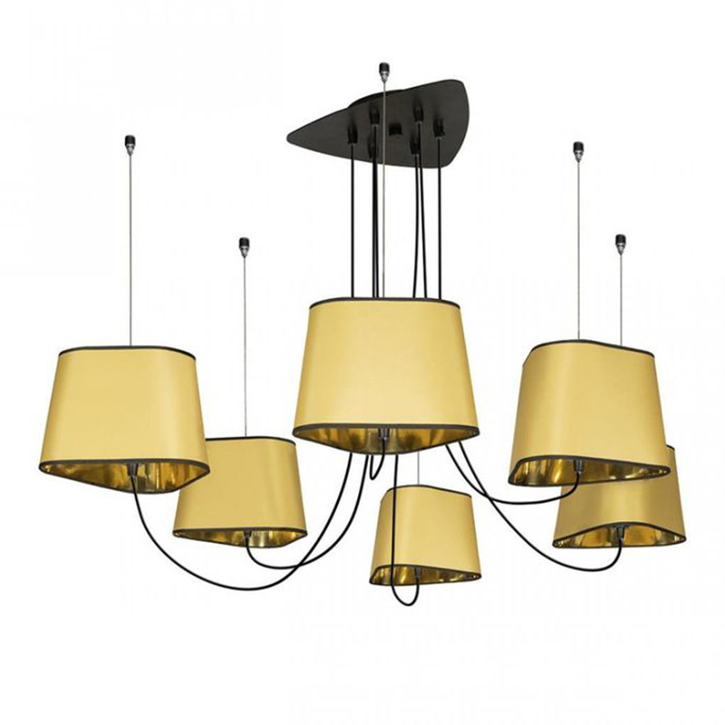 Люстра Designheure Lighting Gold 6 плафонов Золотой Черный в Саратове | Loft Concept 