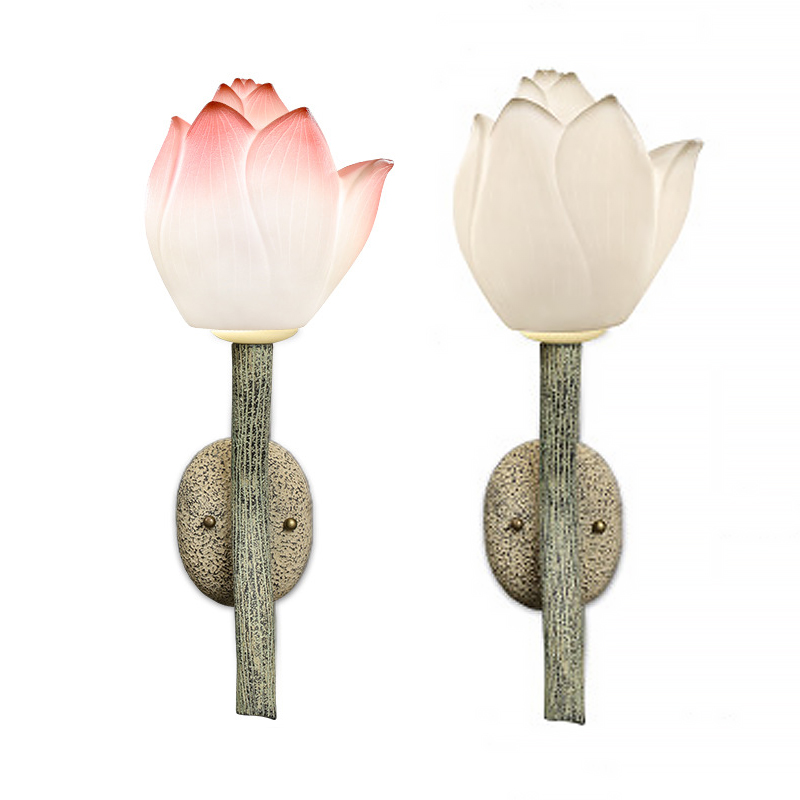 Бра Lotus Flower Sconce Розовый пастельный Белый Античный зеленый в Саратове | Loft Concept 