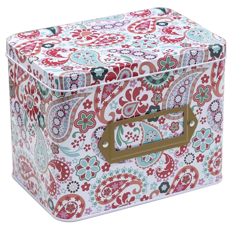 Шкатулка металлическая Paisley Flowers Colorful Metal Tea Box Мульти Шкатулка металлическая Paisley Flowers Colorful Metal Tea Box Мульти в Саратове | Loft Concept