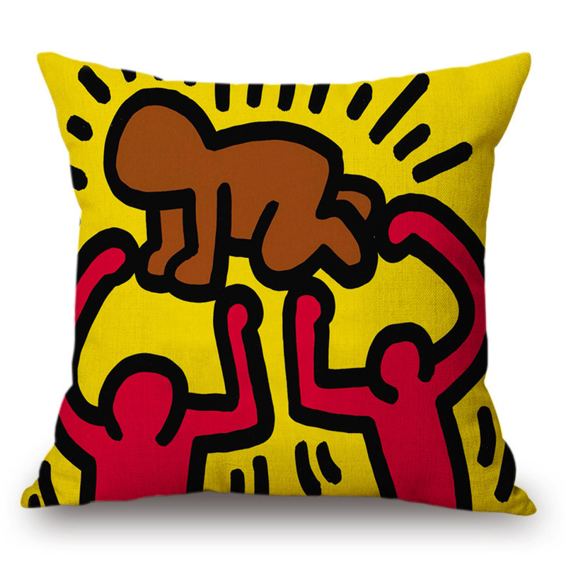 Подушка Keith Haring 5 Мульти в Саратове | Loft Concept 