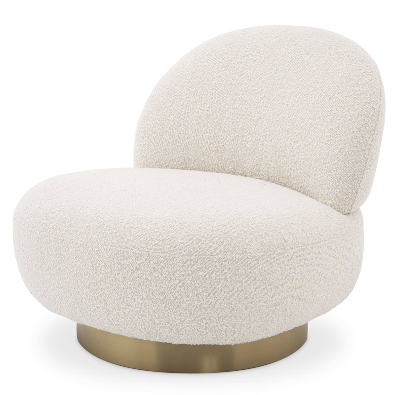 Кресло Eichholtz Swivel Chair Clement Кремовый Латунь Кресло Eichholtz Swivel Chair Clement Кремовый Латунь в Саратове | Loft Concept