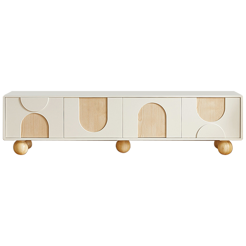 ТВ-тумба Bell Wooden Forms TV Stand Бежевый Древесина ТВ-тумба Bell Wooden Forms TV Stand Бежевый Древесина в Саратове | Loft Concept