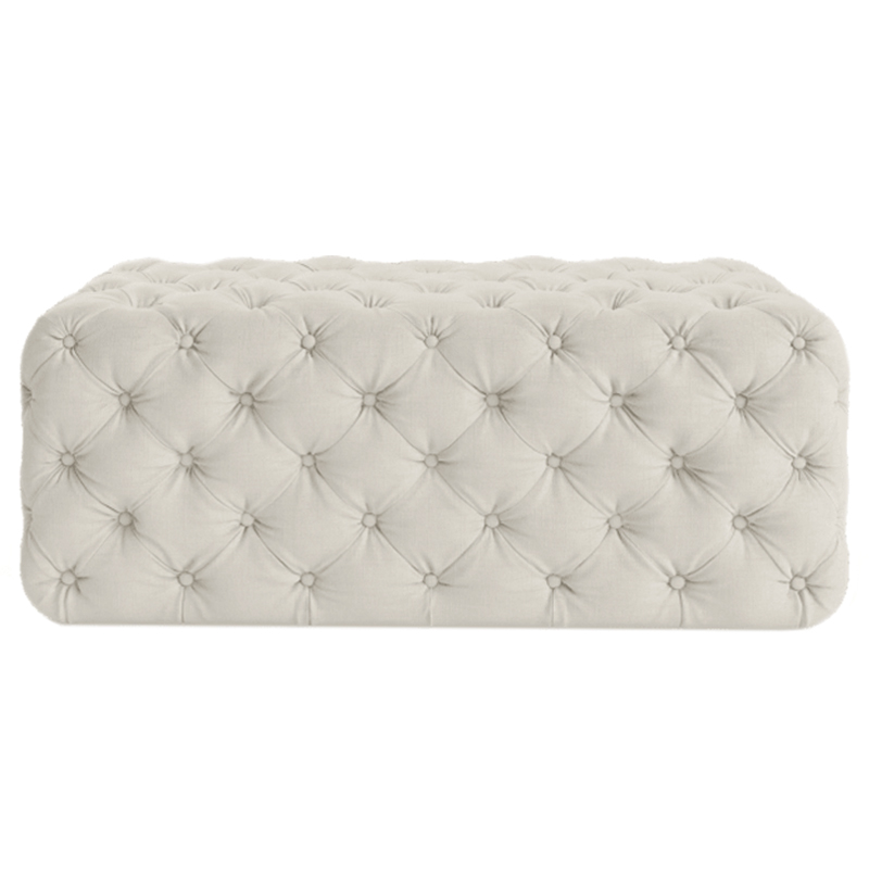 Оттоманка Capitone Rectangular Ottoman ivory ( слоновая кость ) Оттоманка Capitone Rectangular Ottoman ivory ( слоновая кость ) в Саратове | Loft Concept