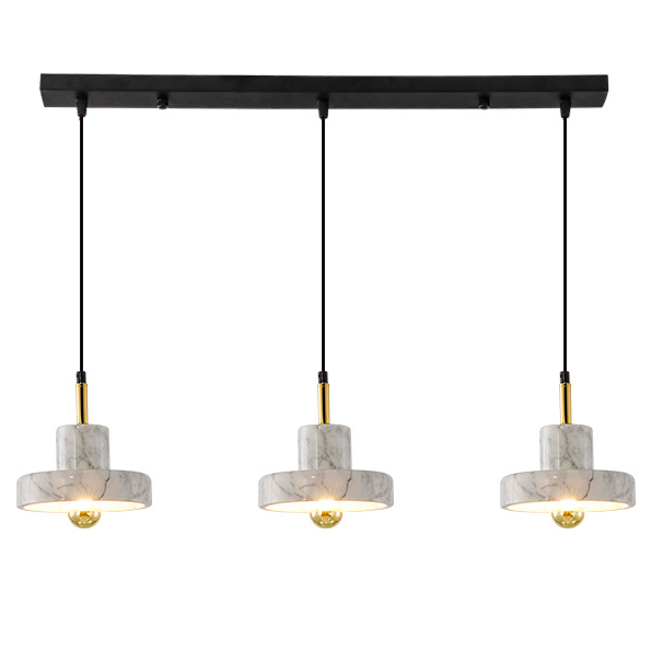 Люстра Tom Dixon Stone Pendant White 3 Белый Золотой в Саратове | Loft Concept 