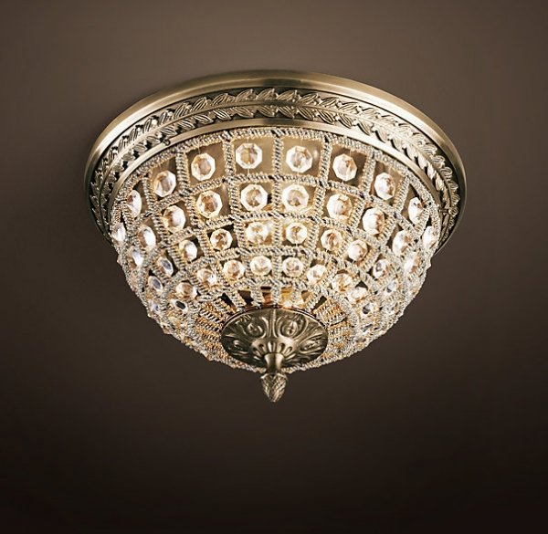 Потолочный светильник RH 19th c. Casbah Crystal Top 30 Темная бронза винтаж Потолочный светильник RH 19th c. Casbah Crystal Top 30 Темная бронза винтаж в Саратове | Loft Concept