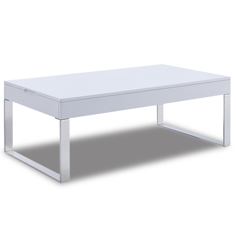 Кофейный стол Annecy Coffee Table white Белый Хром в Саратове | Loft Concept 