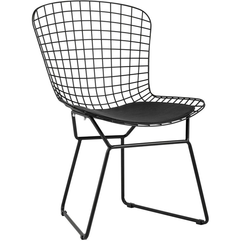 Стул Bertoia Chair Черный Матовый Металл Черный в Саратове | Loft Concept 