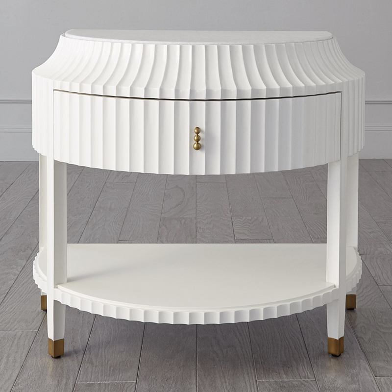 Тумба Charlotte Textured Bedside Chest  ivory ( слоновая кость ) в Саратове | Loft Concept 