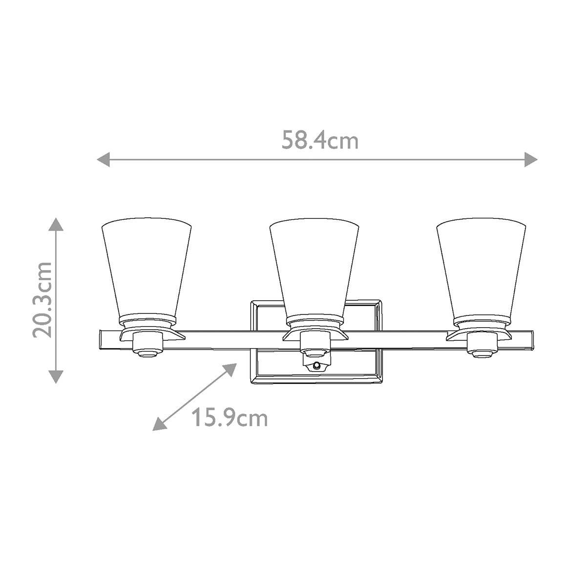 Бра для ванных комнат с белыми стеклянными конусными плафонами Hinkley в Саратове