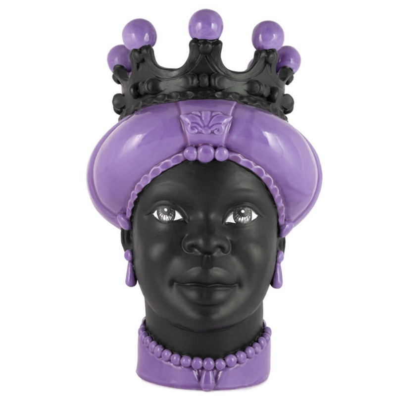 Ваза VASE MORO LADY CROWN DARK purple Черный Сиреневый в Саратове | Loft Concept 