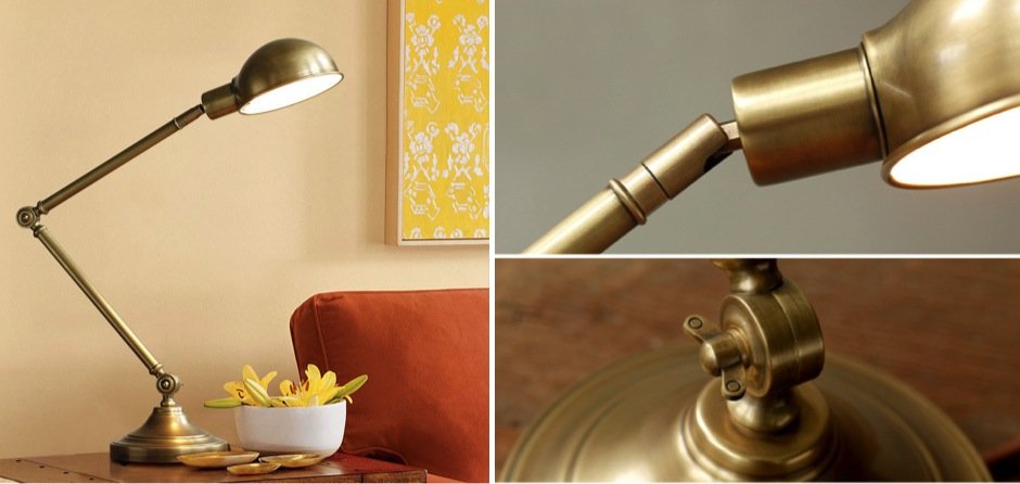 Настольная лампа Brass Vintage Loft Table Lamp Настольная лампа Brass Vintage Loft Table Lamp - Loft-Concept в Саратове