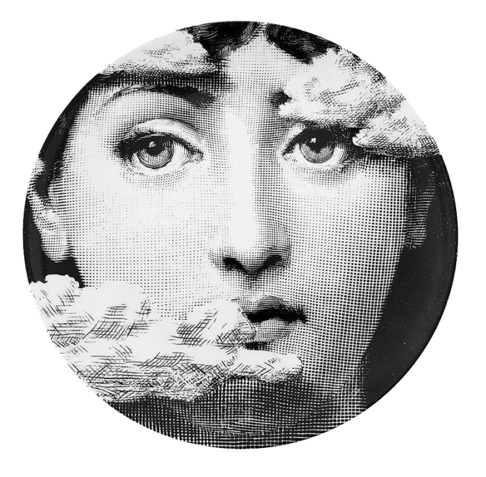 Декоративная тарелка Fornasetti 139 Черный Декоративная тарелка Fornasetti 139 Черный в Саратове | Loft Concept