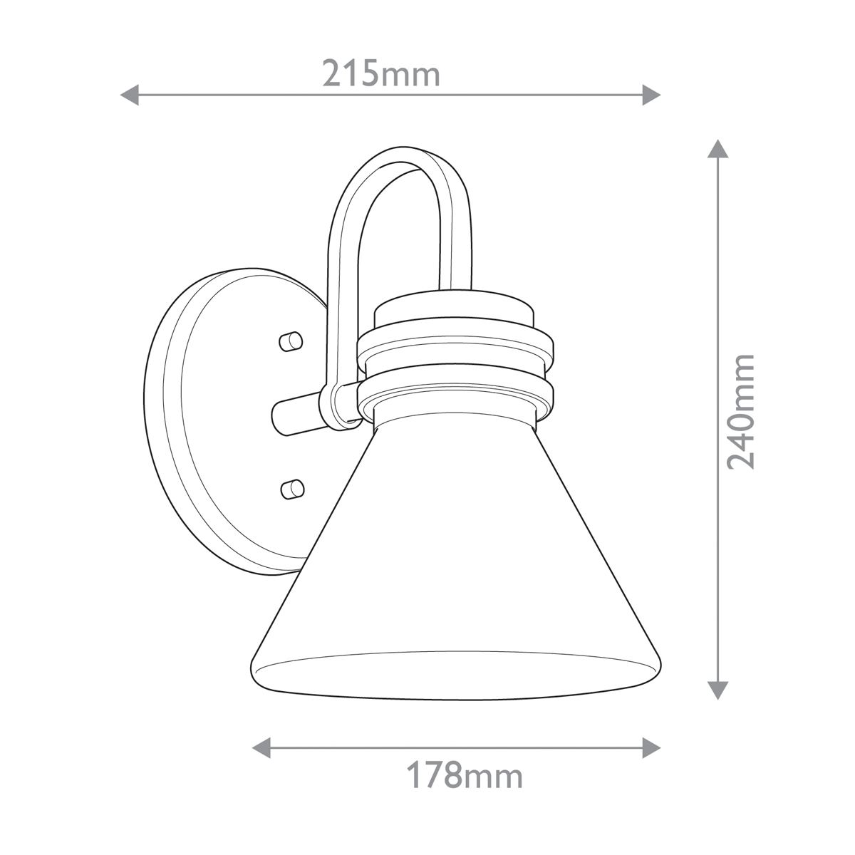 Бра с белым матовым плафоном в форме конуса Kichler в Саратове