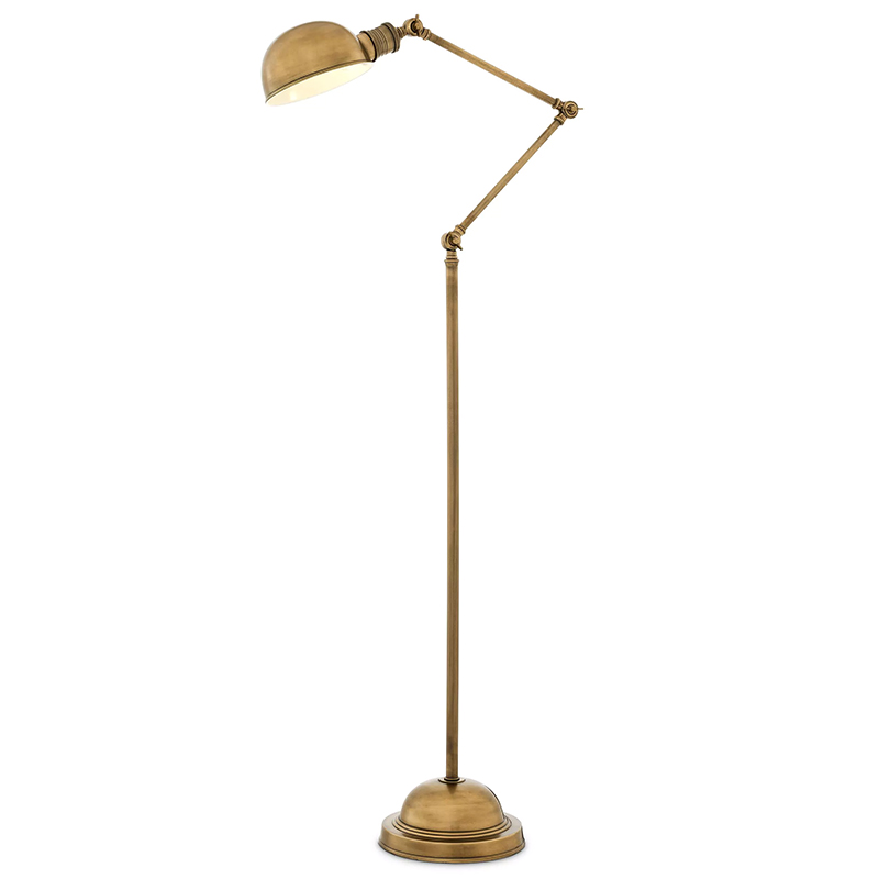 Торшер Eichholtz Floor Lamp Soho Brass Винтажная латунь Латунь в Саратове | Loft Concept 