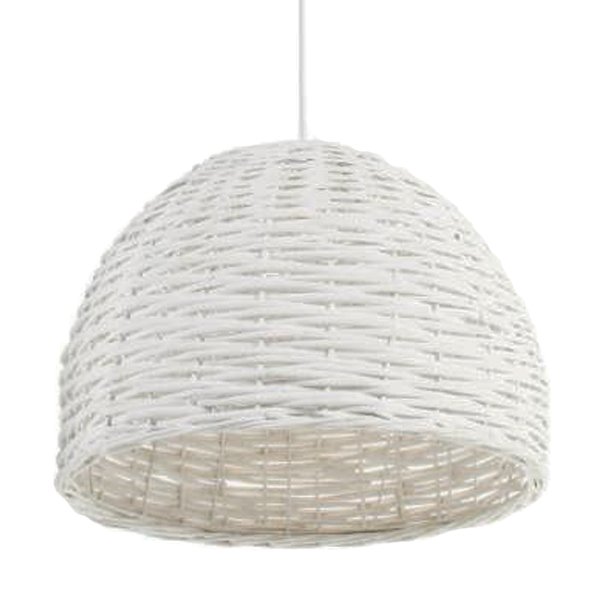 Подвесной светильник Wicker Pendant White Белый в Саратове | Loft Concept 