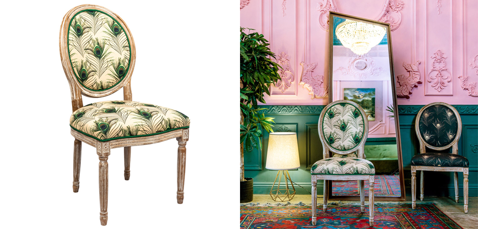 Стул c принтом перо павлина Magic Feathers - фото №1